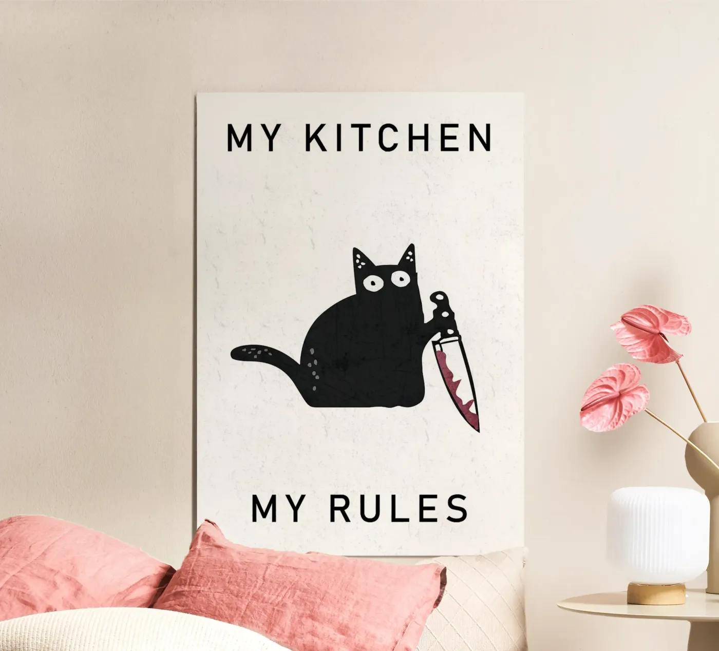 Cat Kitchen Rules poster by Dale Edward YoungJr