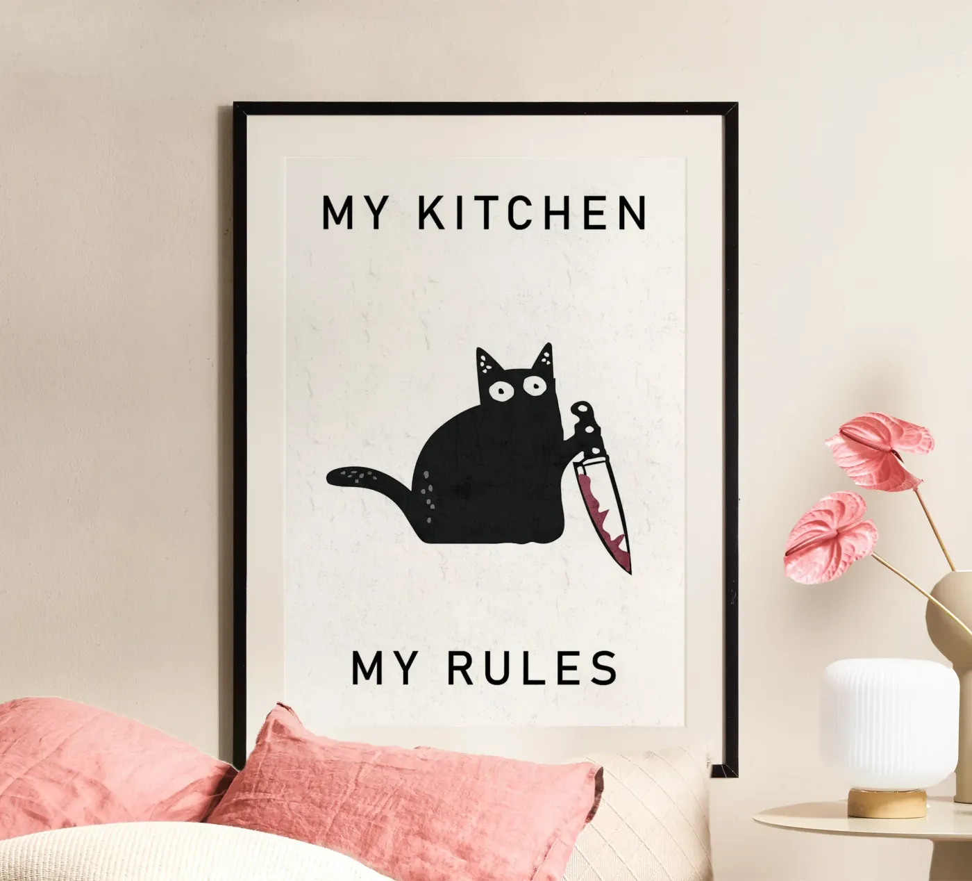 Cat Kitchen Rules poster by Dale Edward YoungJr