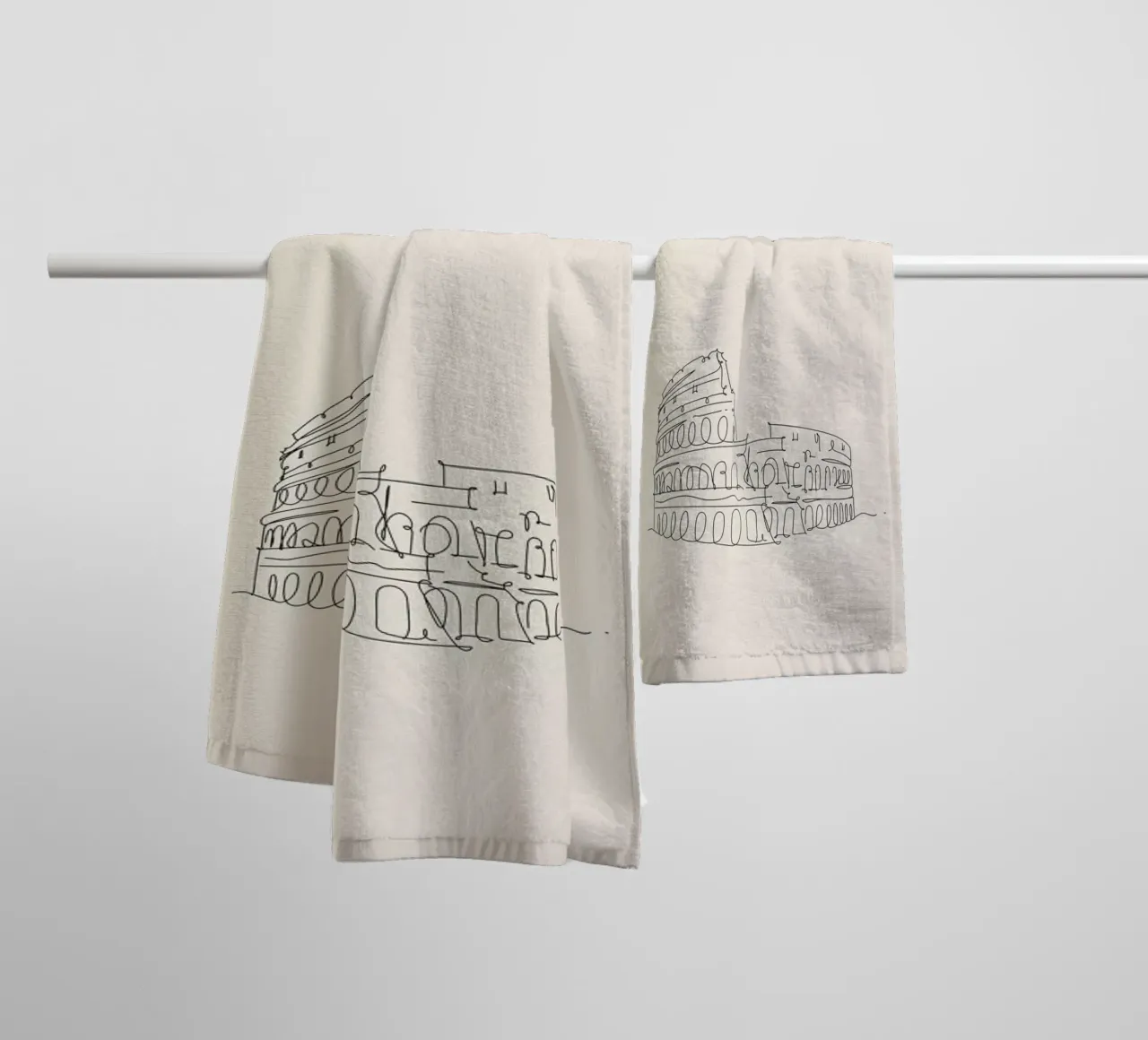 Rome asciugamano da bagno da The Cartography Collection