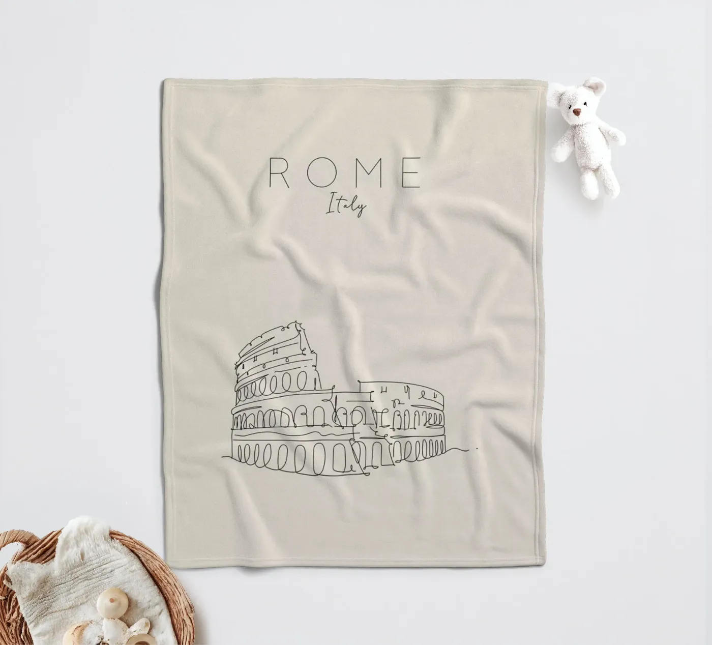 Rome Fleecedecke von The Cartography Collection