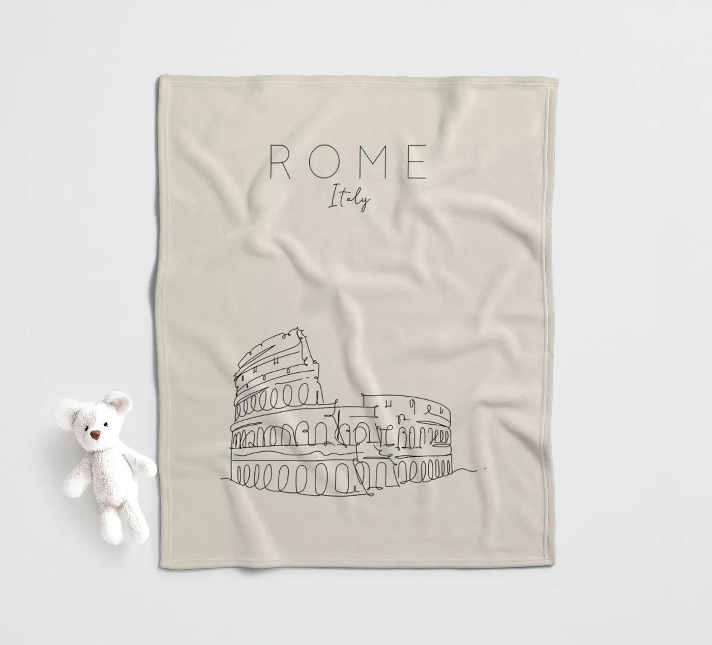 Rome Fleecedecke von The Cartography Collection