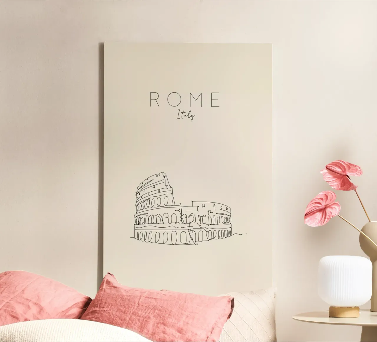Rome Leinwand von The Cartography Collection