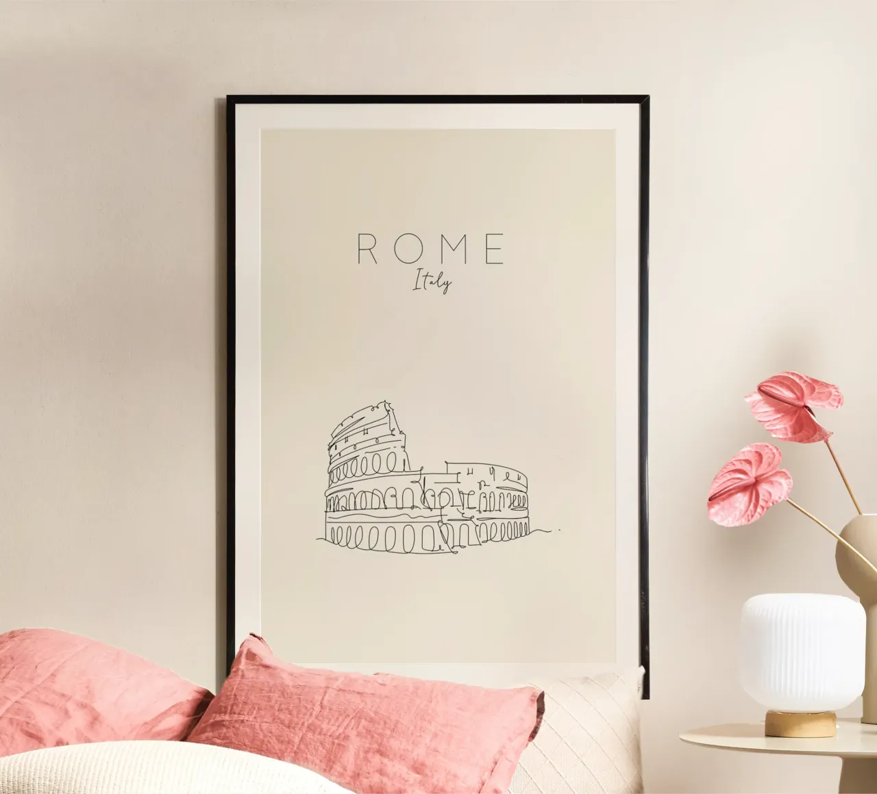 Rome poster con telaio in plastica da The Cartography Collection