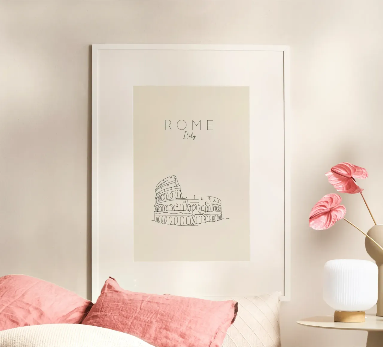 Rome poster con telaio in plastica da The Cartography Collection