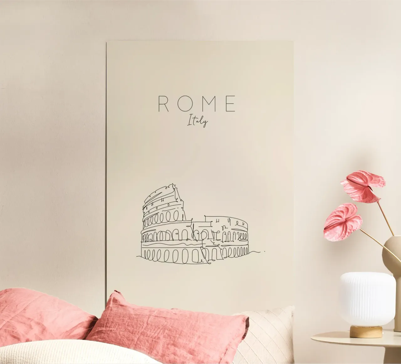 Rome poster con telaio in plastica da The Cartography Collection