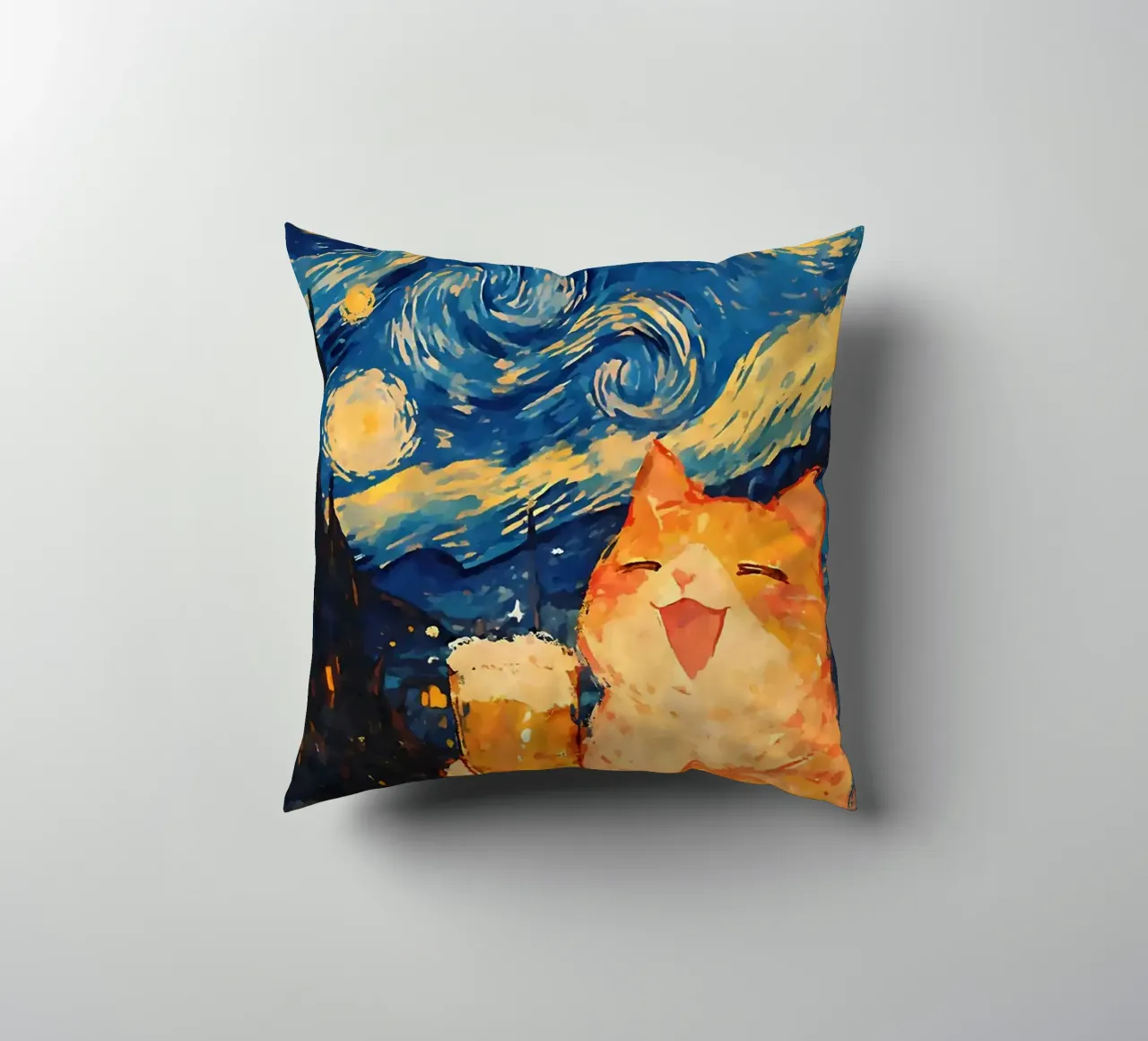 Gatto arancione cuscino da Dale Edward YoungJr