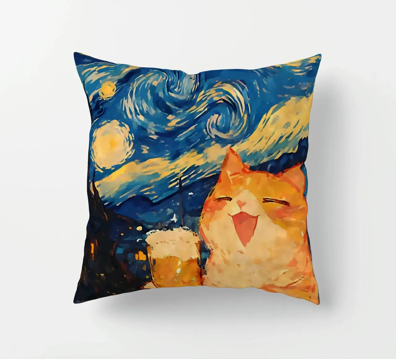 Gatto arancione cuscino da Dale Edward YoungJr