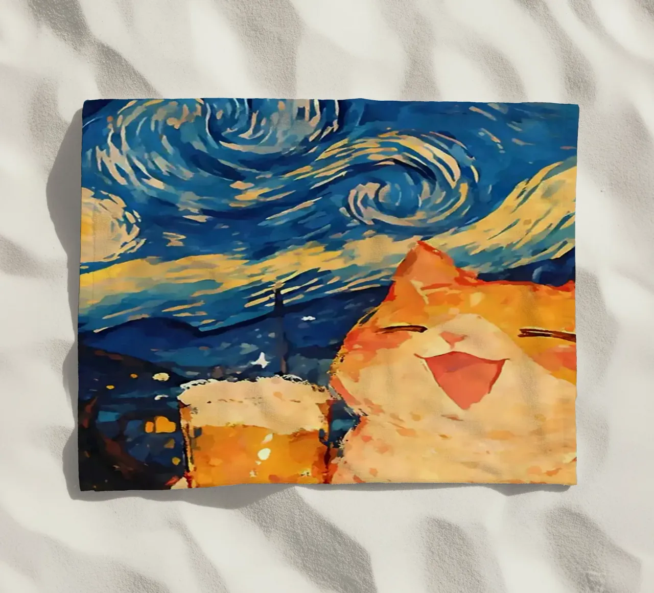 Gatto arancione telo mare da Dale Edward YoungJr