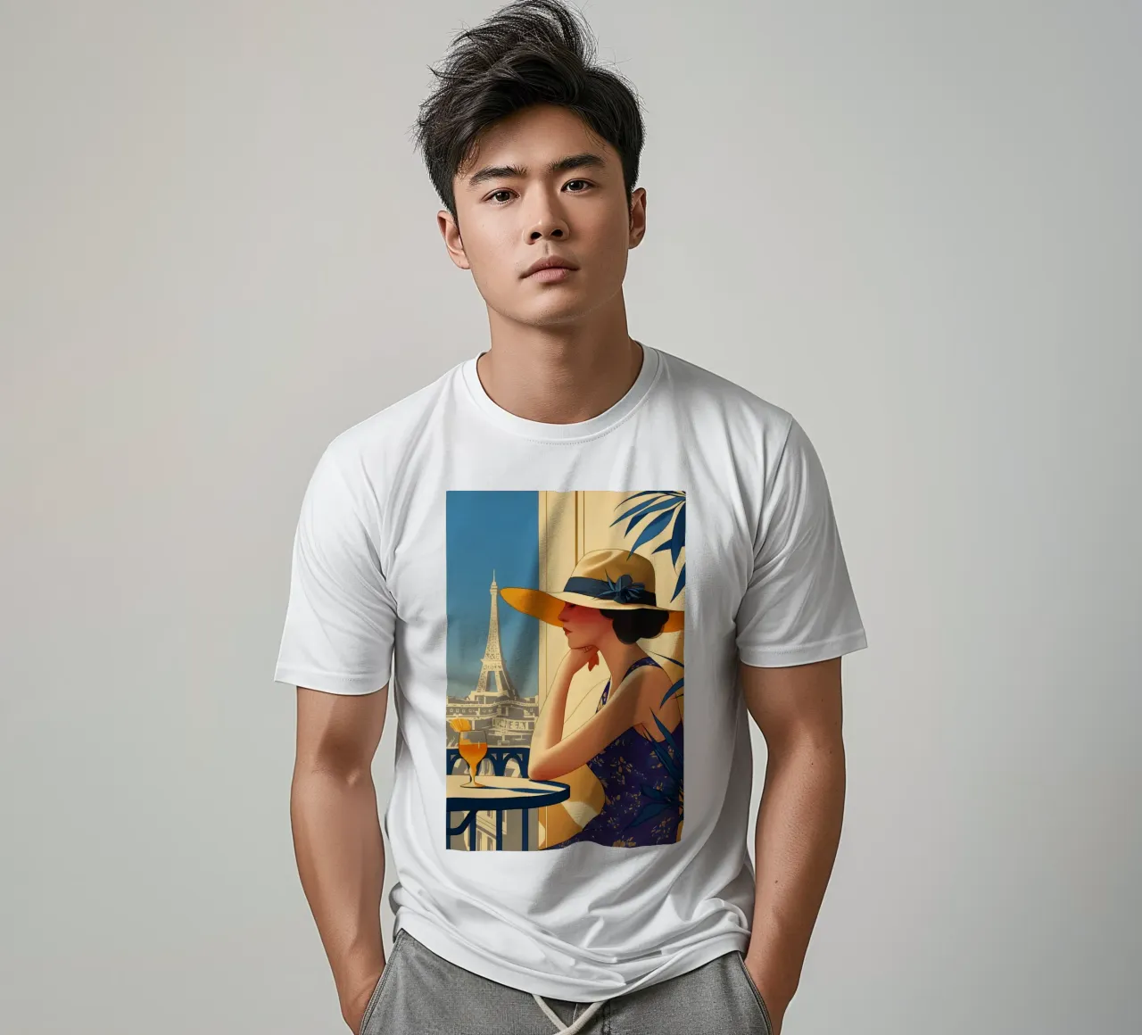 Piacere parigino t-shirt da M-Ulrich-Digital Art