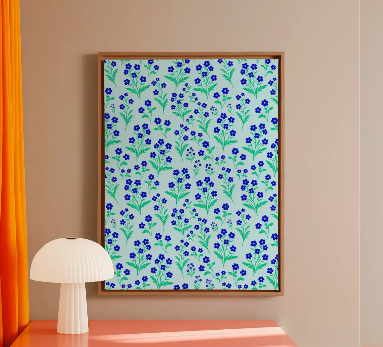 Forget-Me-Not Flowers Cobalt Blue canvas by SilverPegasus