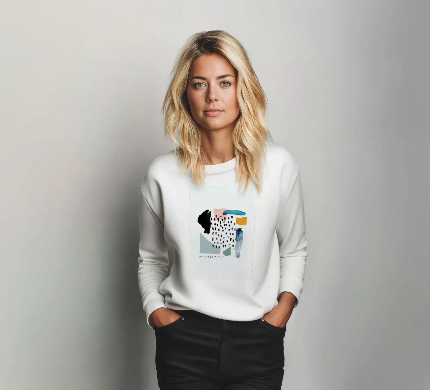 Windowpane sweatshirt by Pure