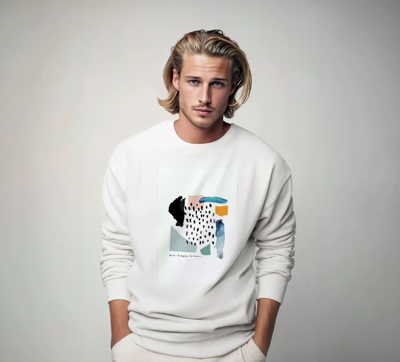 Windowpane sweatshirt by Pure