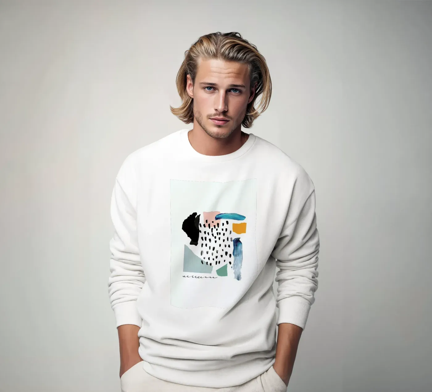 Windowpane sweatshirt by Pure