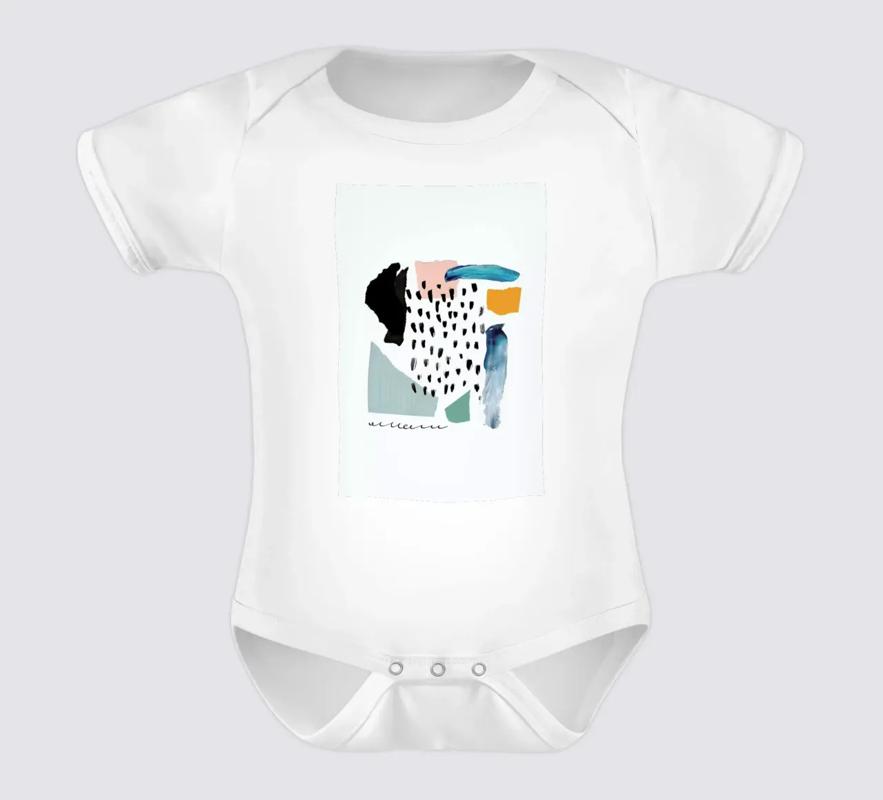 Windowpane body neonato maniche corte da Pure