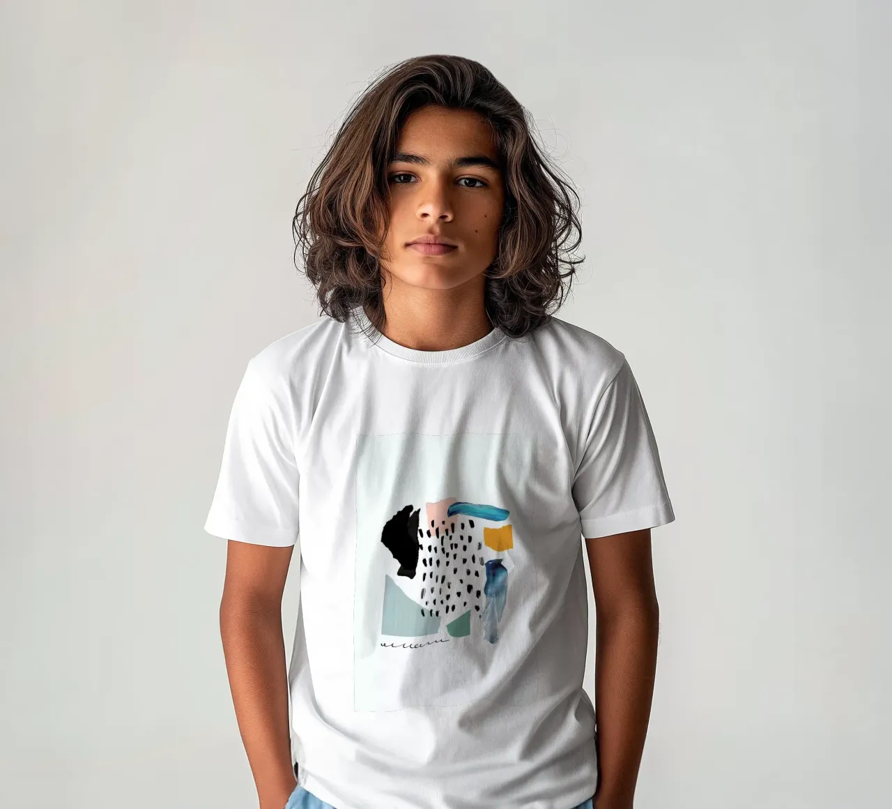 Windowpane t-shirt bambini da Pure