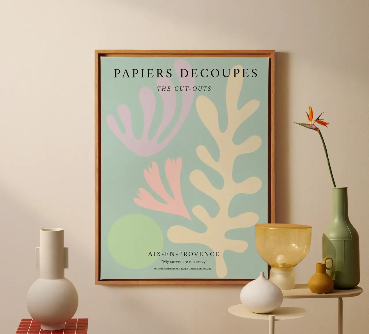 Henri Matisse Bladleven canvas met Baklijst van Perdana shop