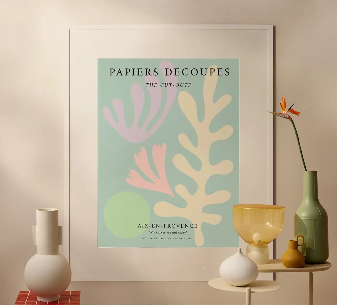 Henri Matisse Vita da foglia poster con telaio in alluminio da Perdana shop