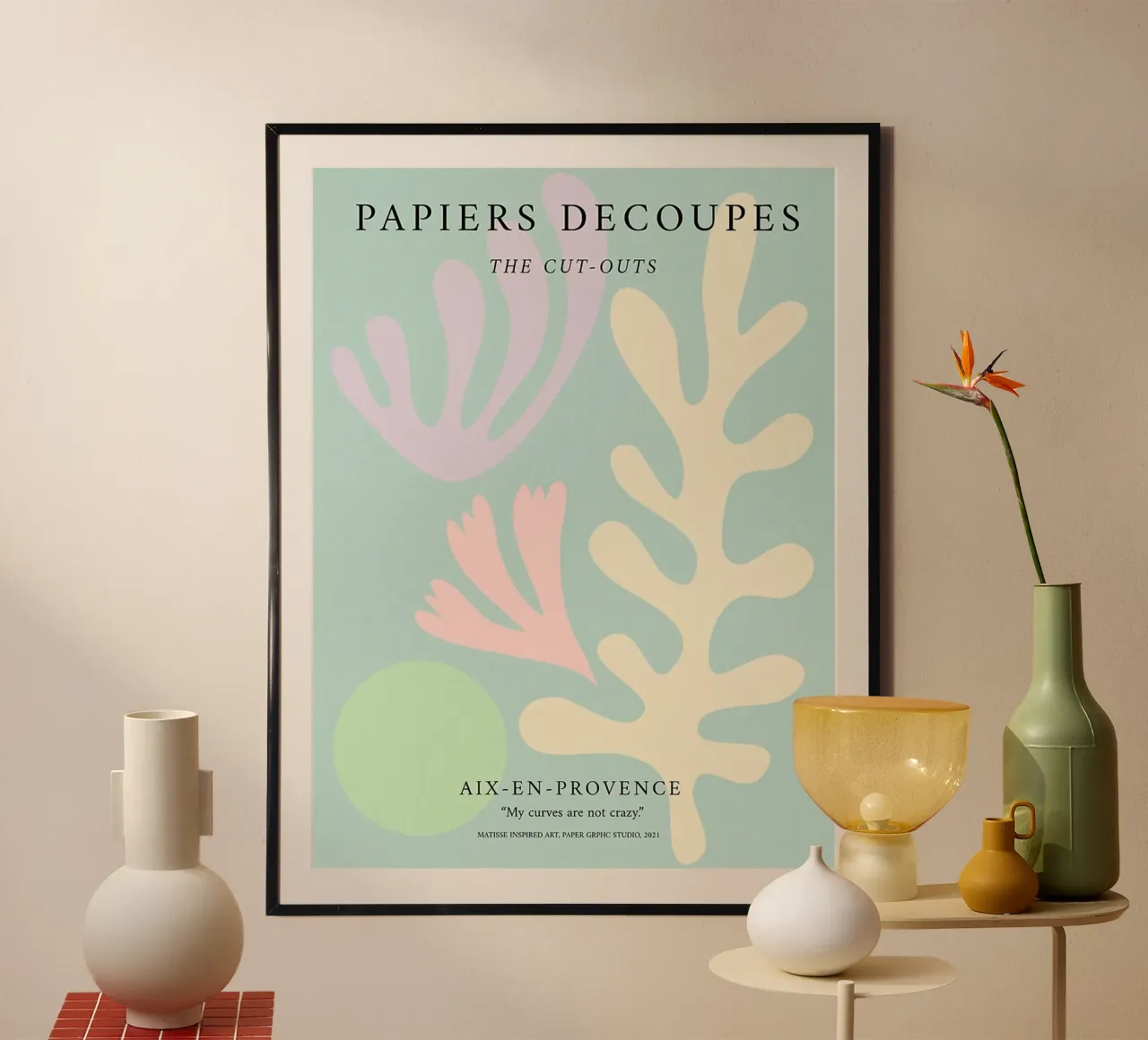 Henri Matisse Vita da foglia poster con telaio in alluminio da Perdana shop