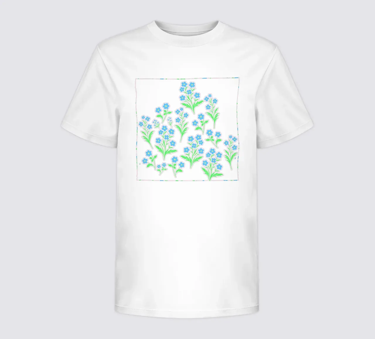 Forget-Me-Not Flowers Pink and Blue kids t-shirt by SilverPegasus