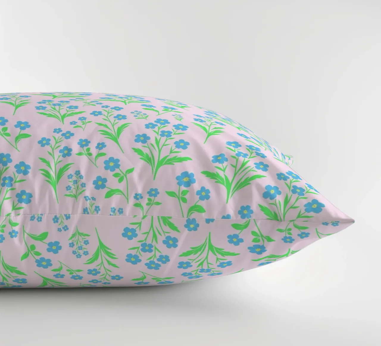 Fiori di nontiscordardime rosa e blu cuscino da SilverPegasus