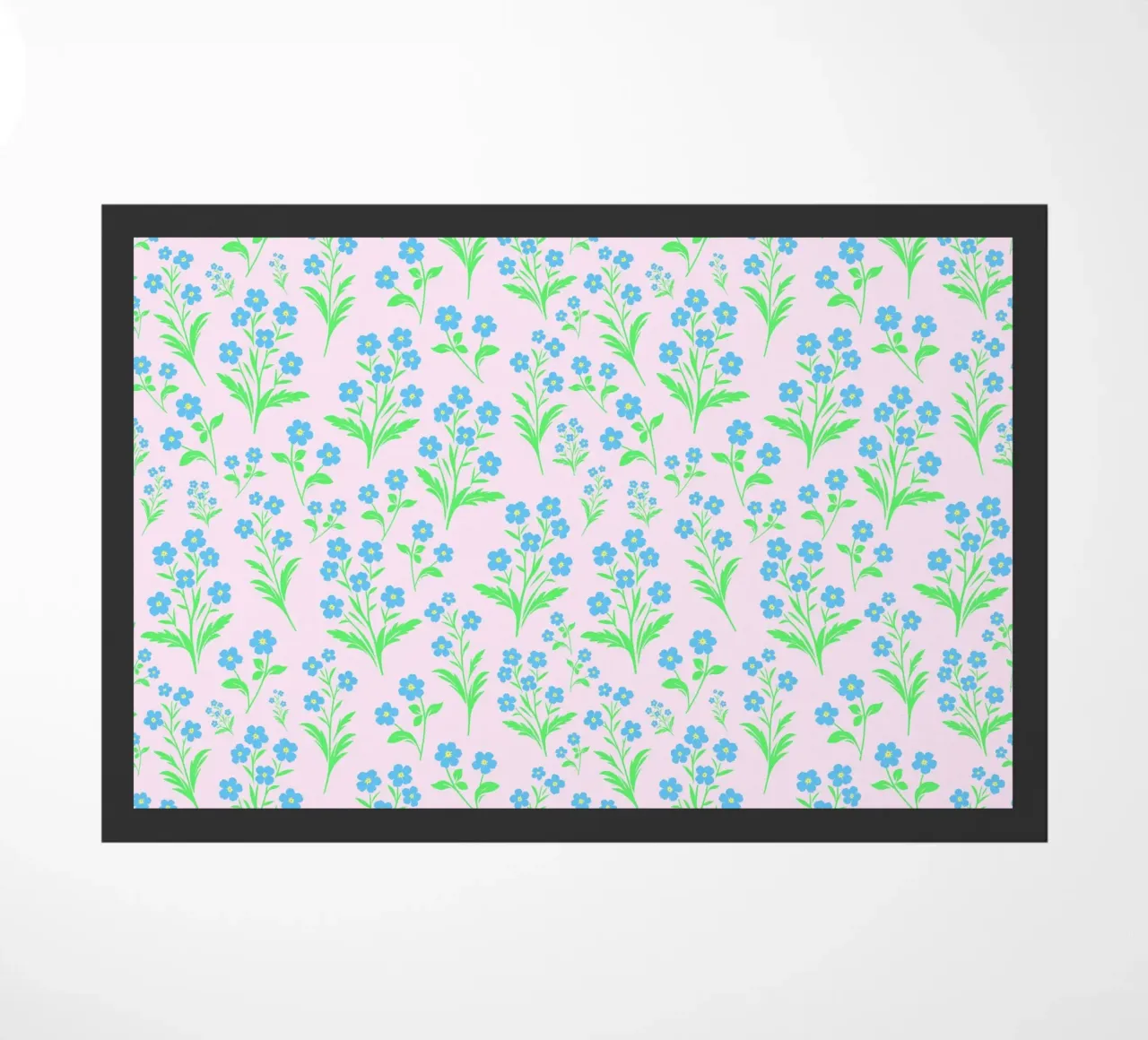 Fiori di nontiscordardime rosa e blu zerbino da SilverPegasus