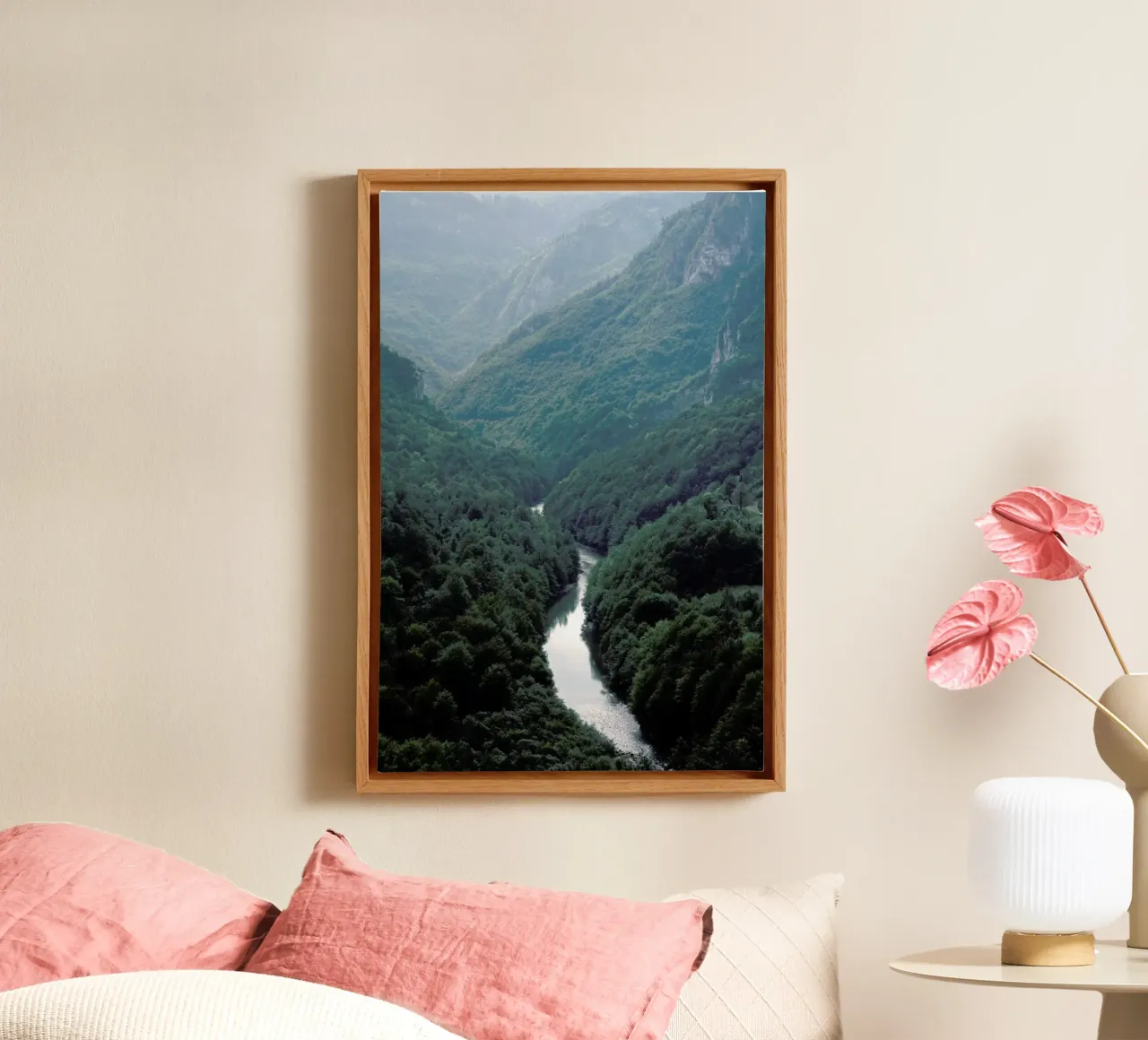 The River through the Forest tela con Cornice a cassetta da Studio Nahili