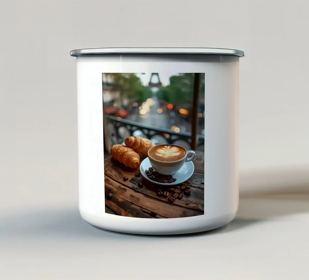 Café de Paris tazza in smalto da M-Ulrich-Digital Art
