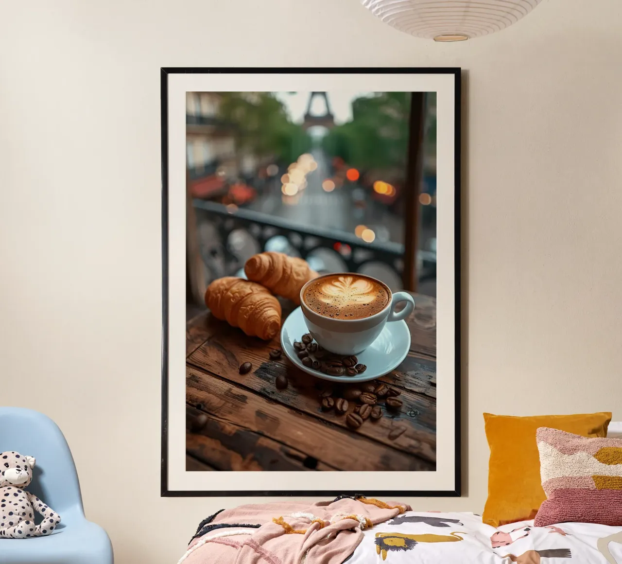 Café de Paris poster con telaio in plastica da M-Ulrich-Digital Art