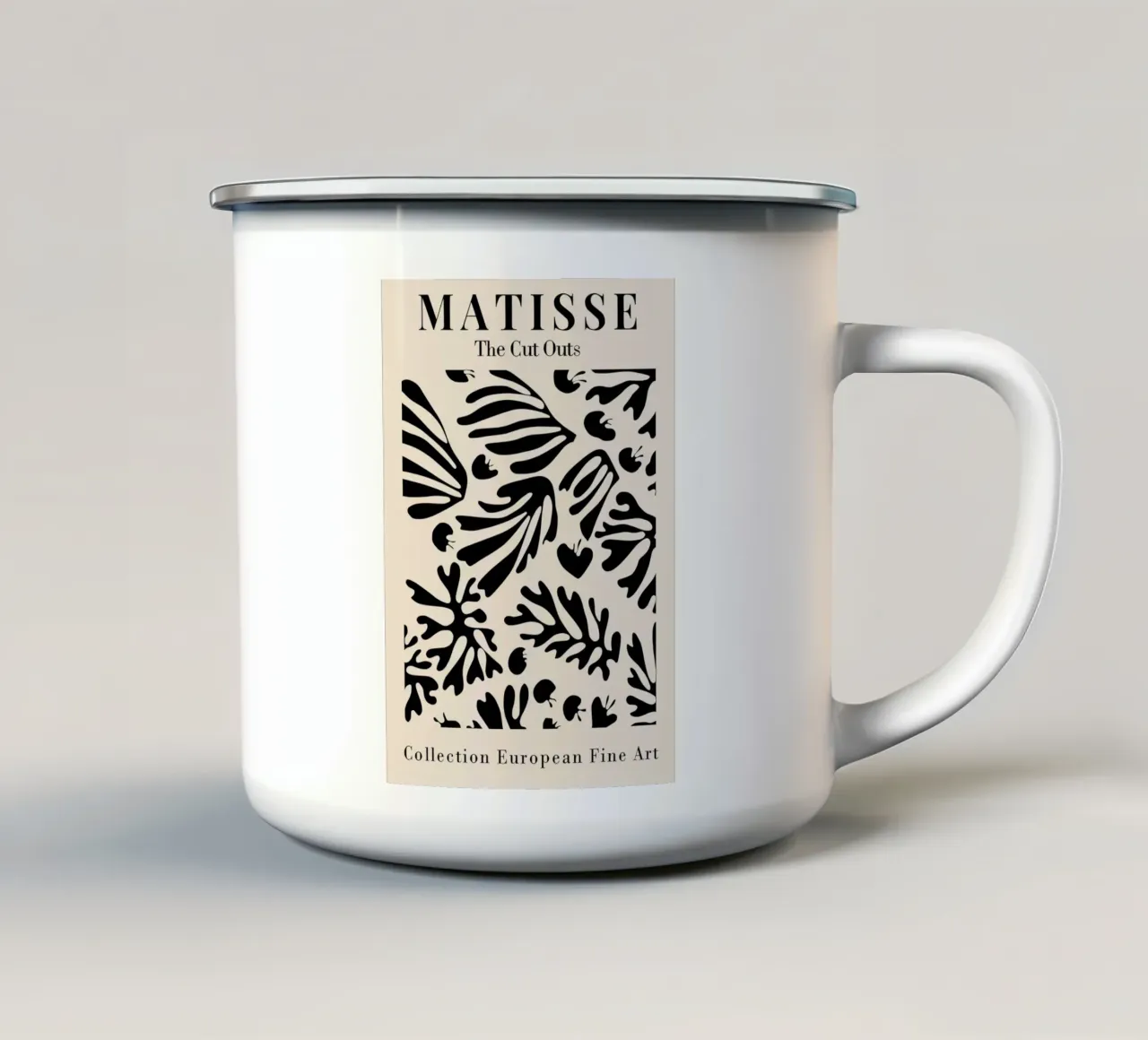 Henri Matisse Collage di foglie nere tazza in smalto da Perdana shop