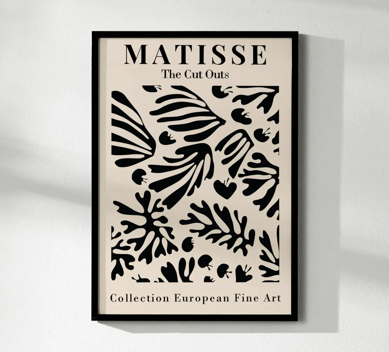 Henri Matisse Collage di foglie nere poster con telaio in plastica da Perdana shop