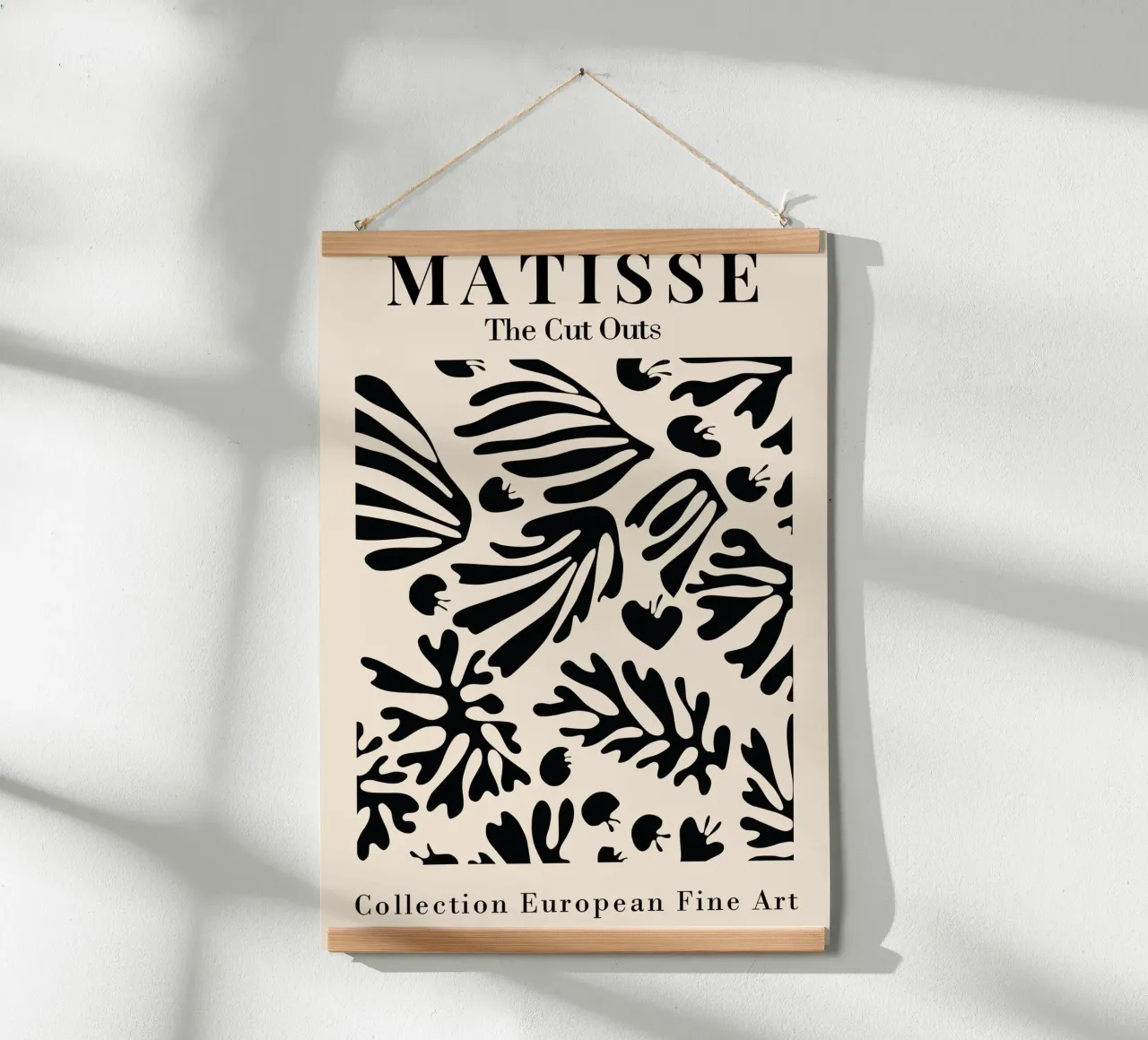 Henri Matisse Collage di foglie nere poster con telaio in plastica da Perdana shop