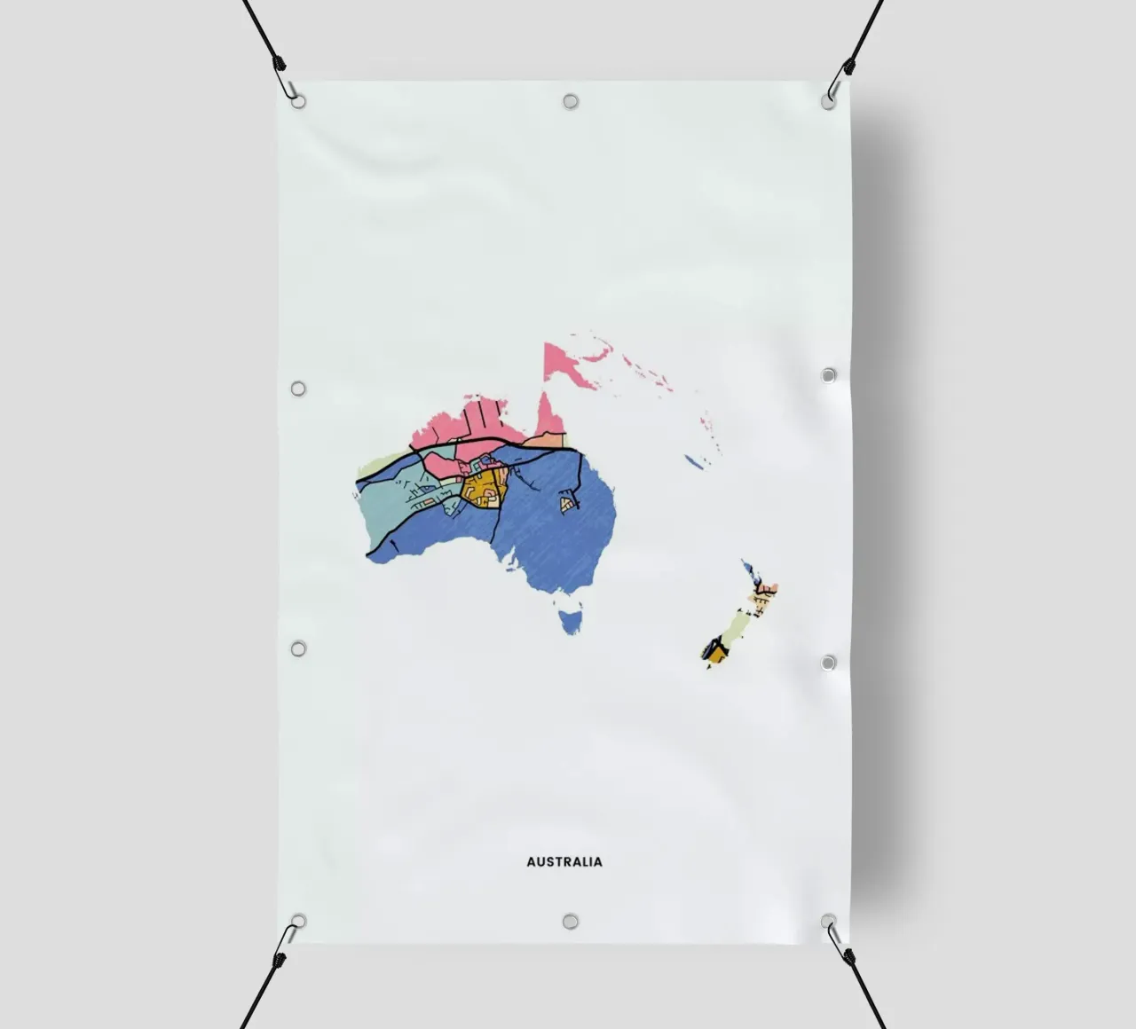 Australia telo in pvc da The Cartography Collection