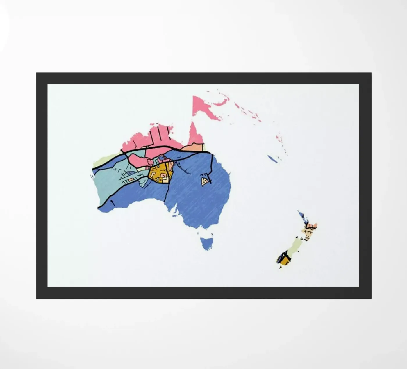 Australia deurmat van The Cartography Collection