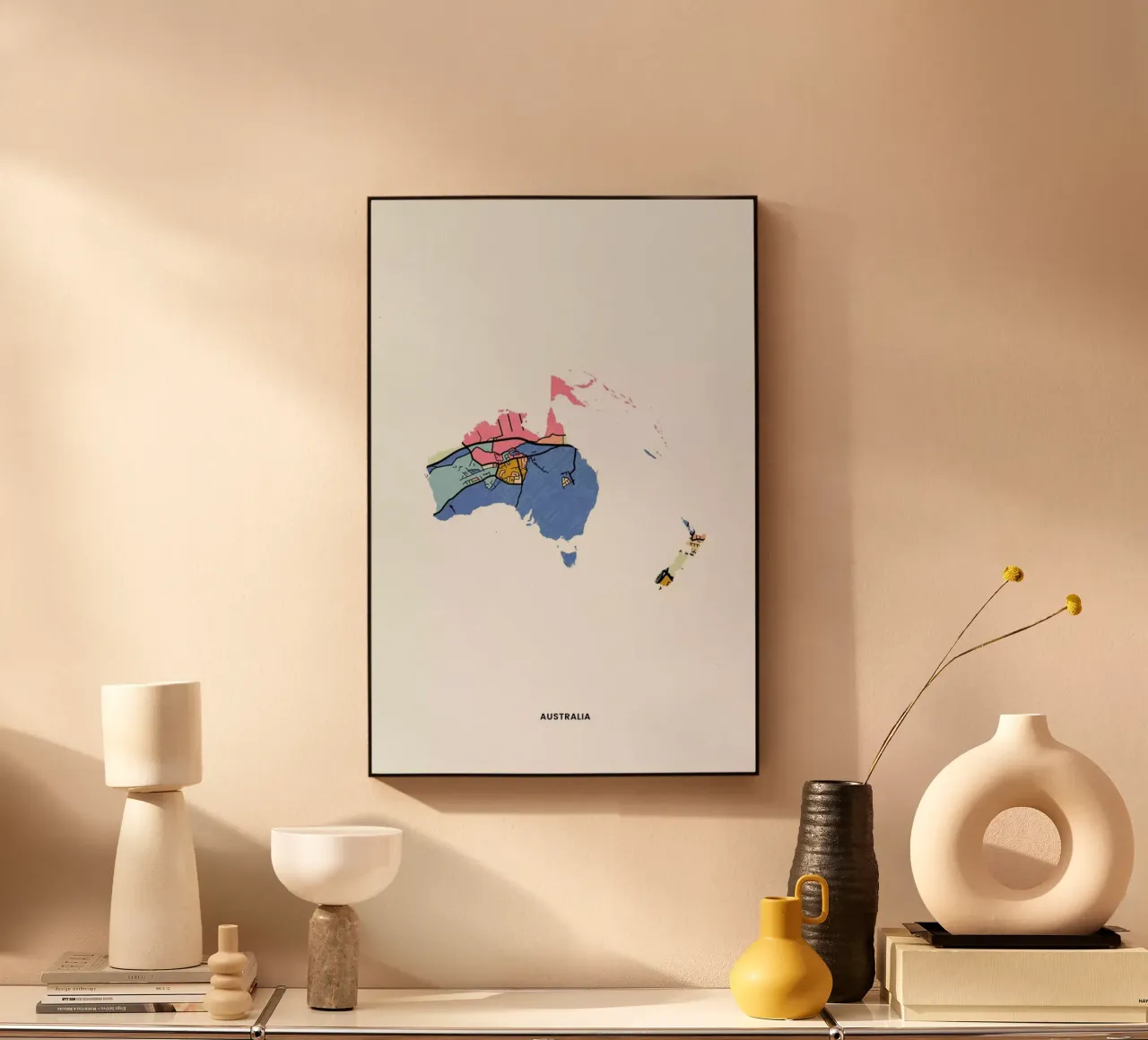 Australia plexiglass da The Cartography Collection