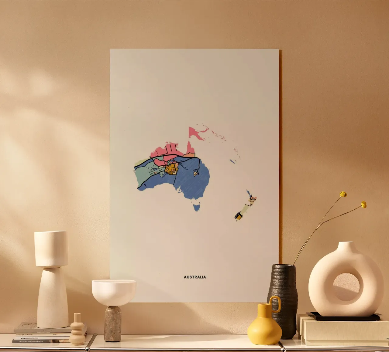 Australia plexiglass da The Cartography Collection