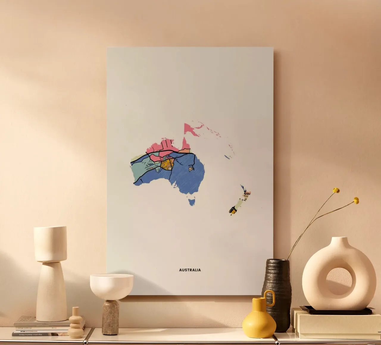 Australia alluminio dibond da The Cartography Collection