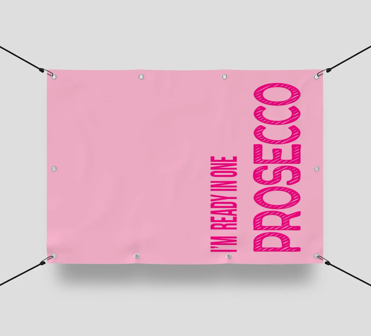 I'M READY IN ONE PROSECCO telo in pvc da DigiWunderwerk