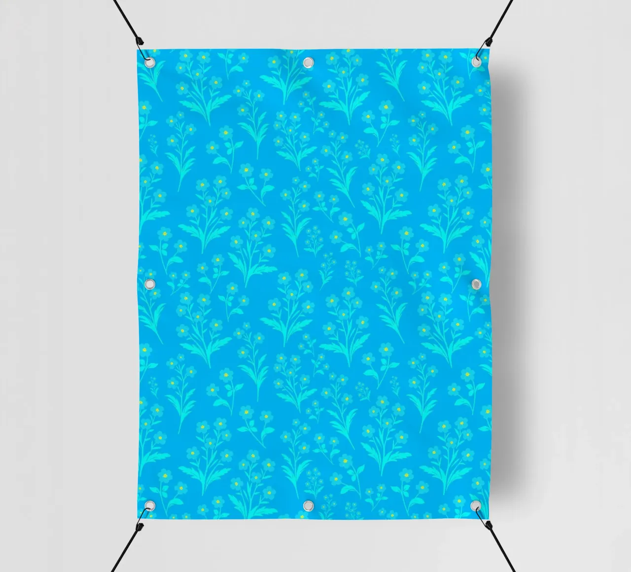 Fiori di nontiscordardime blu cielo telo in pvc da SilverPegasus