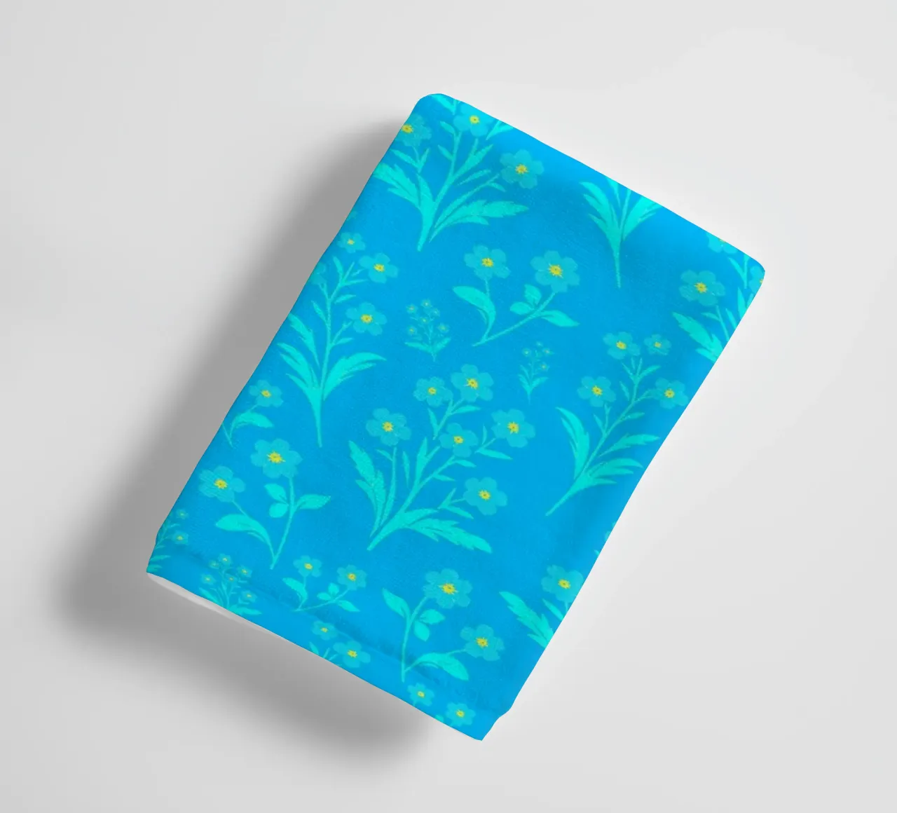 Flores Forget-Me-Not Azul cielo toalla de baño de SilverPegasus