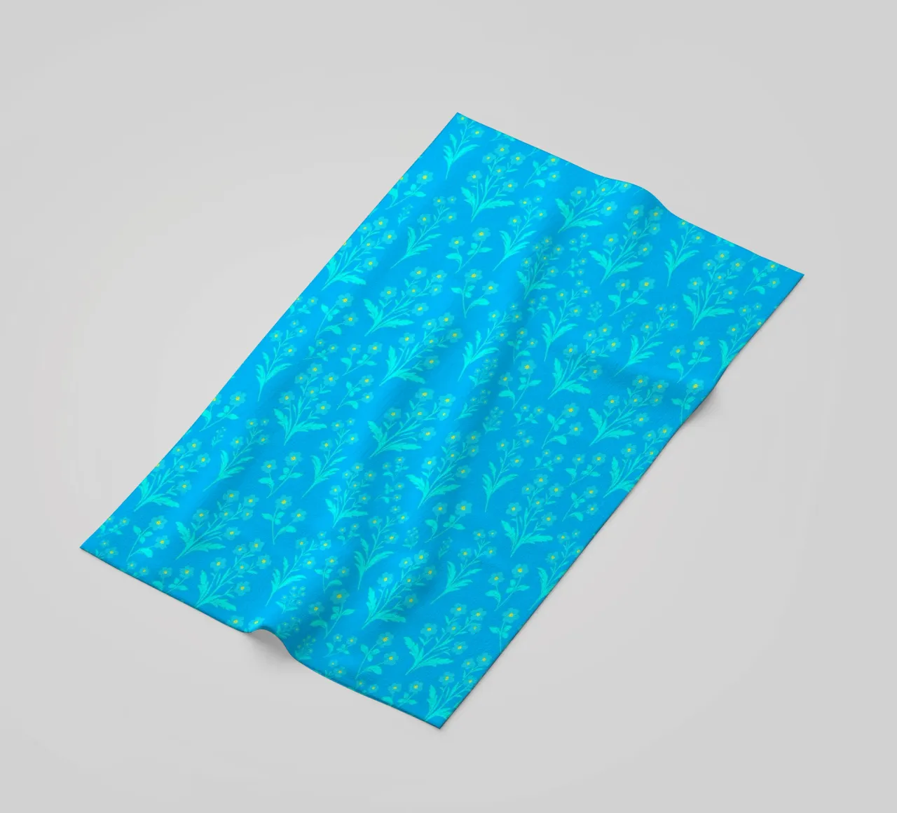 Forget-Me-Not Flowers Sky Blue beach towel by SilverPegasus