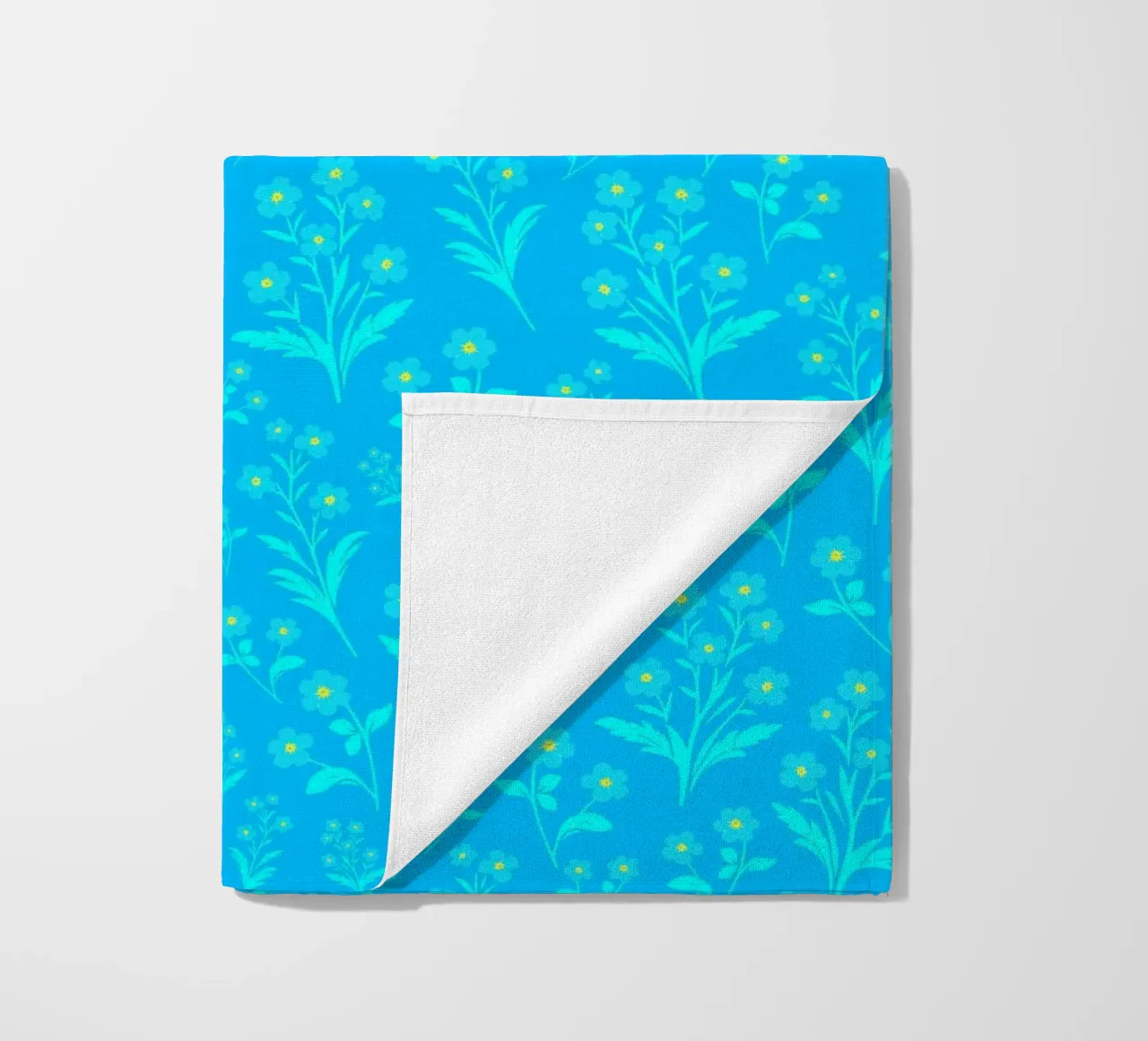 Forget-Me-Not Flowers Sky Blue beach towel by SilverPegasus