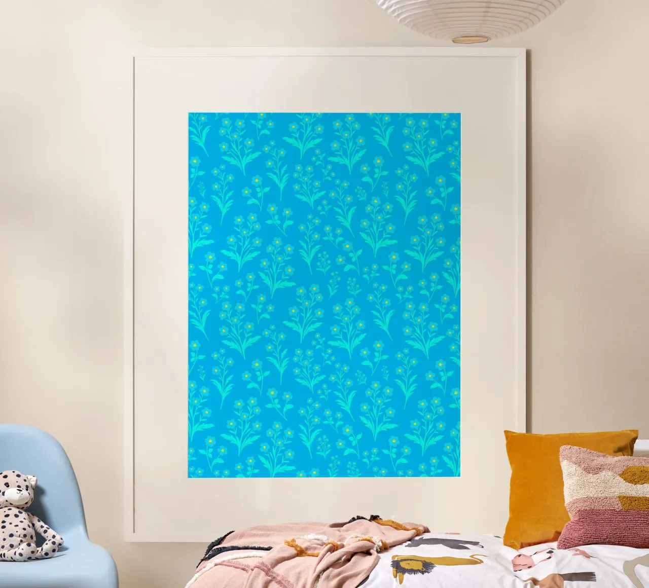 Fiori di nontiscordardime blu cielo poster da SilverPegasus