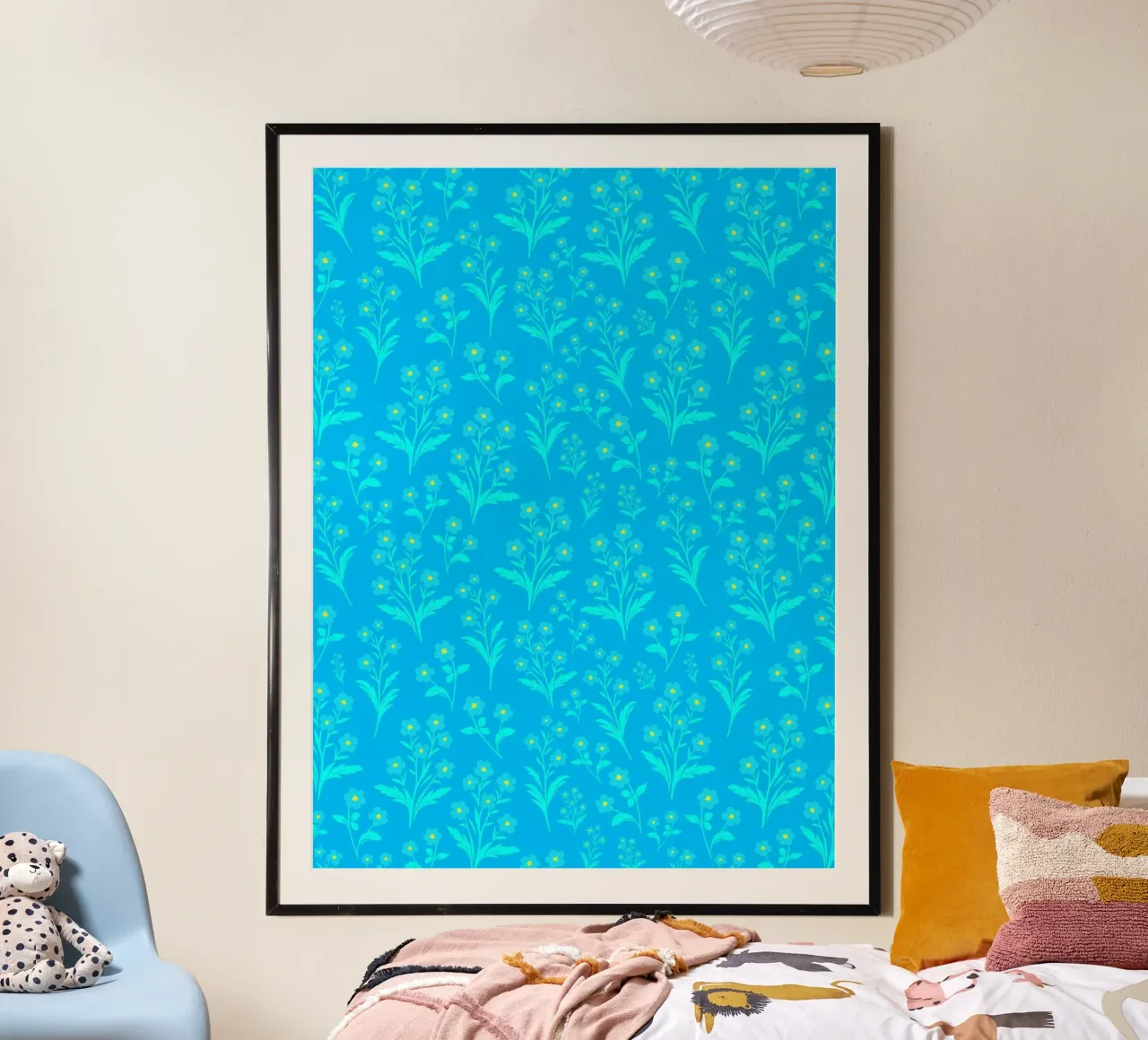 Fiori di nontiscordardime blu cielo poster da SilverPegasus