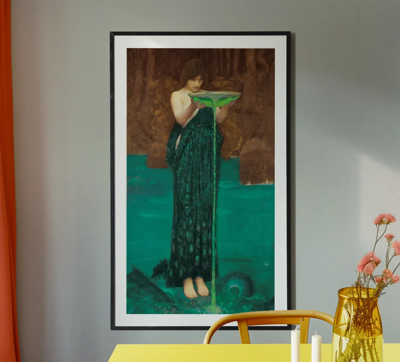 Circe Invidiosa John William Waterhouse poster con telaio in plastica da Venus Art