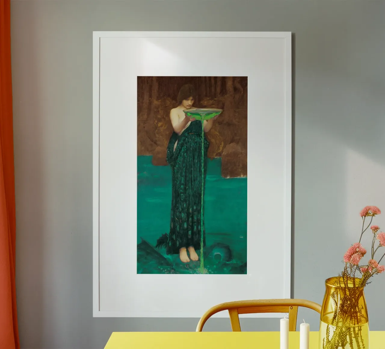 Circe Invidiosa John William Waterhouse poster con telaio in plastica da Venus Art