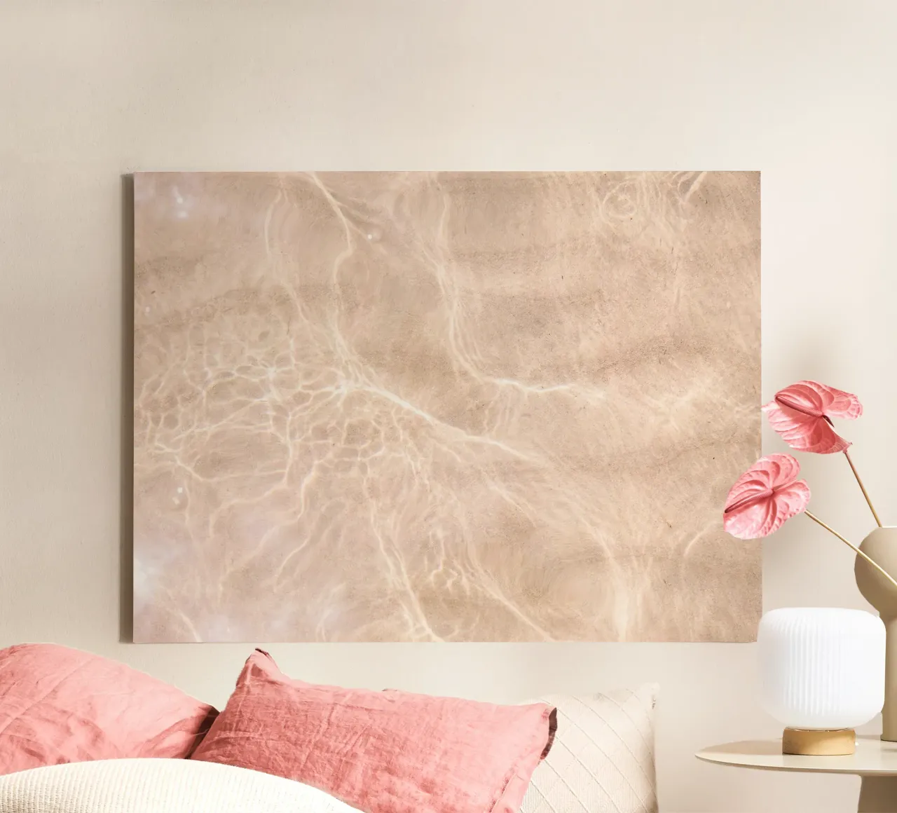 Golden Currents – Sand and Light Play tela con Cornice a cassetta da Raisa Zwart Photography