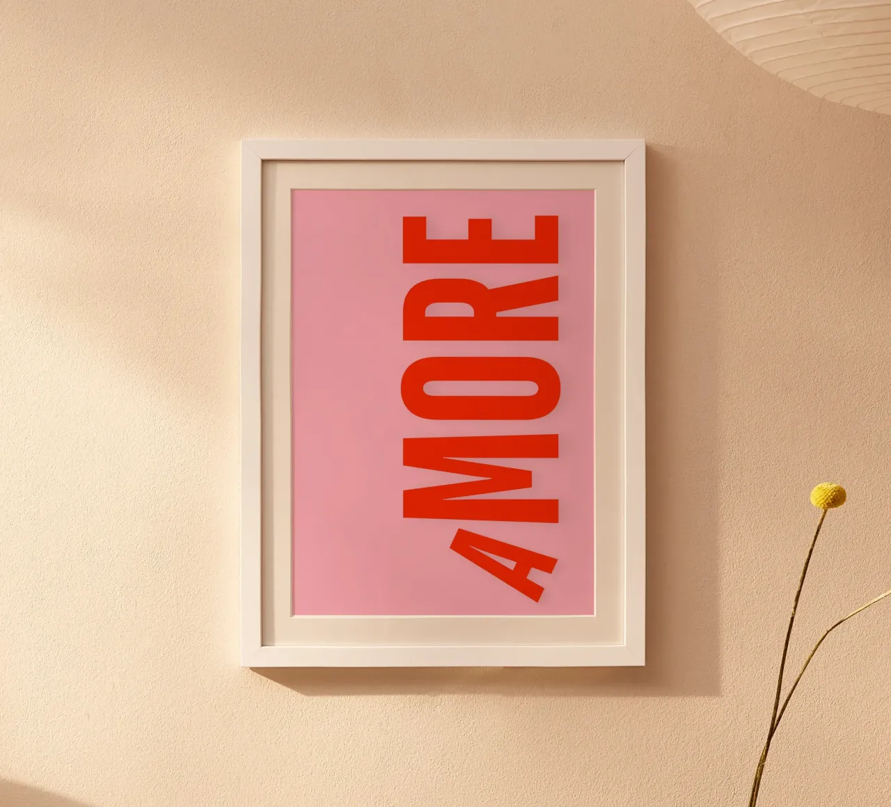 A MORE poster con telaio in legno da DigiWunderwerk