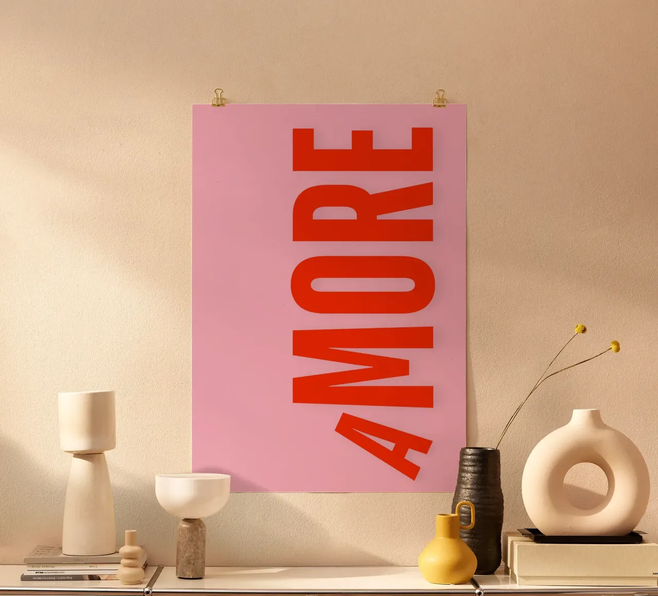 A MORE poster con telaio in legno da DigiWunderwerk