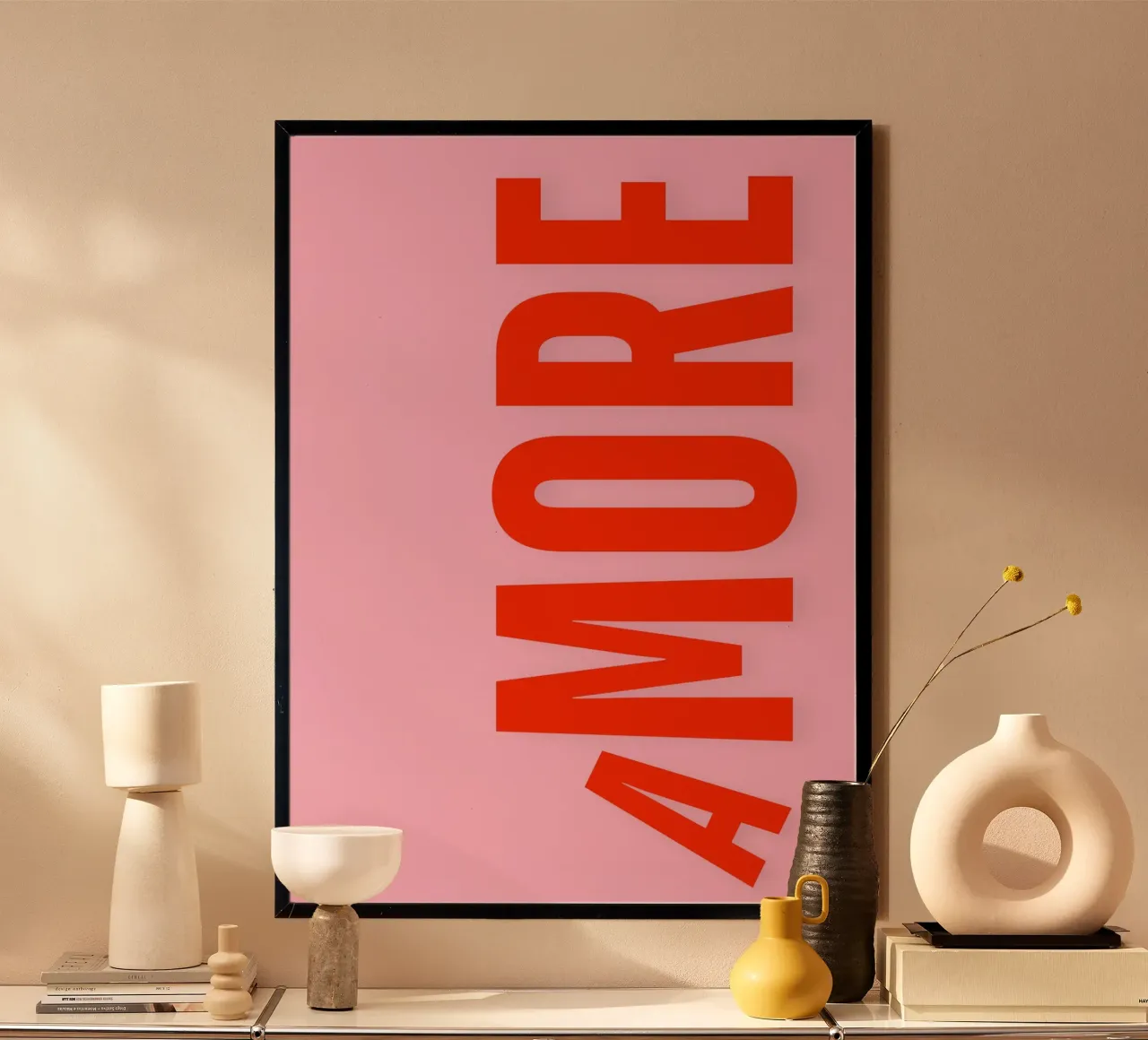 A MORE poster con telaio in legno da DigiWunderwerk