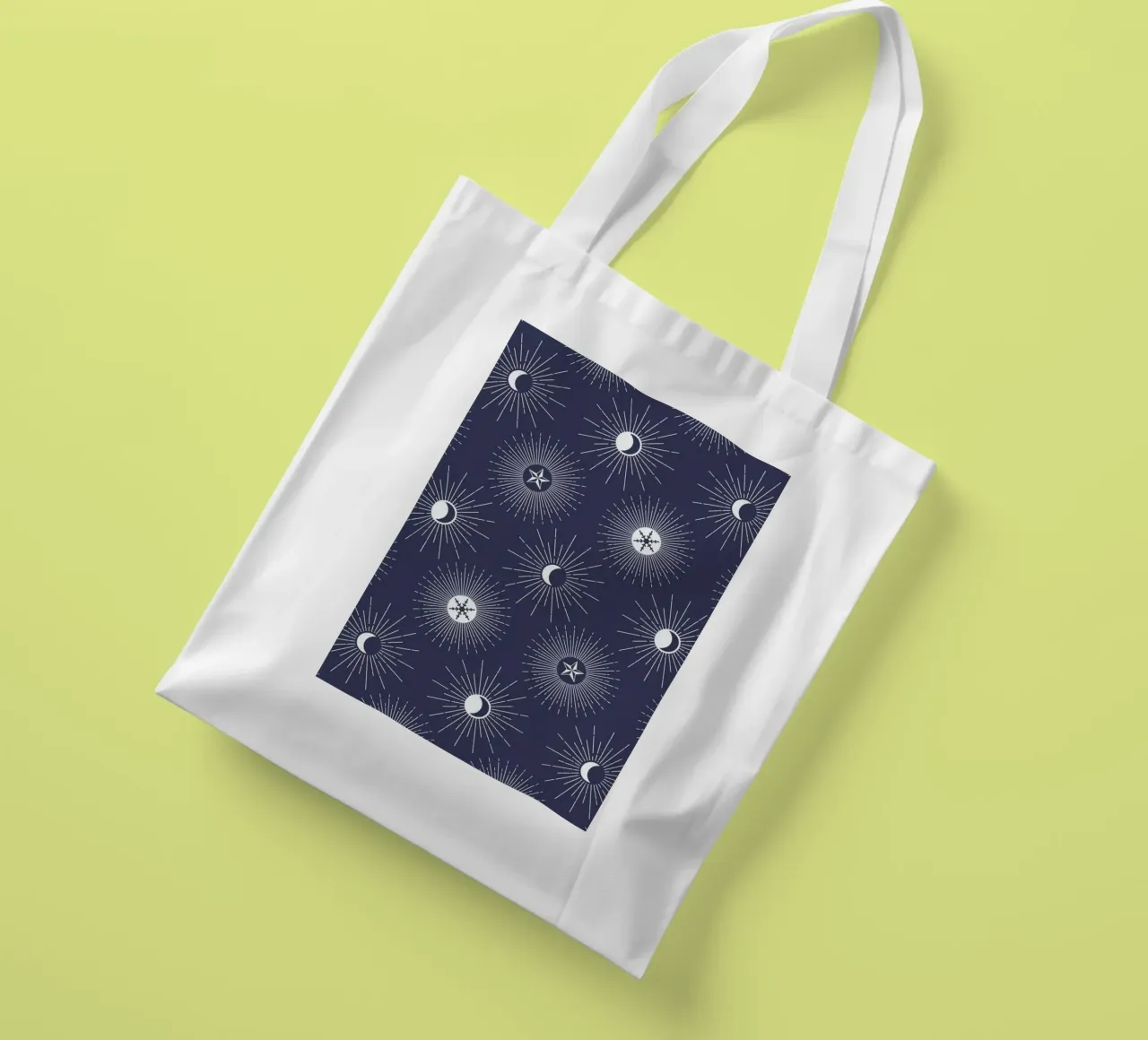 Moon And Stars Theme borsa in juta da cafelab